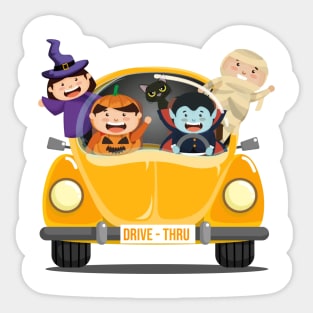Halloween Kids Drive-Thru Sticker